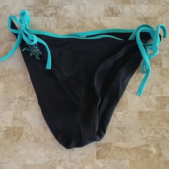 Victoria Secret Black & Turquoise Bikini Bottom NW